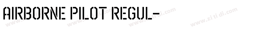 Airborne Pilot Regul字体转换